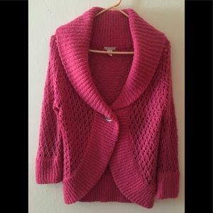 Lux Brand Hot Pink Cowell neck sweater!